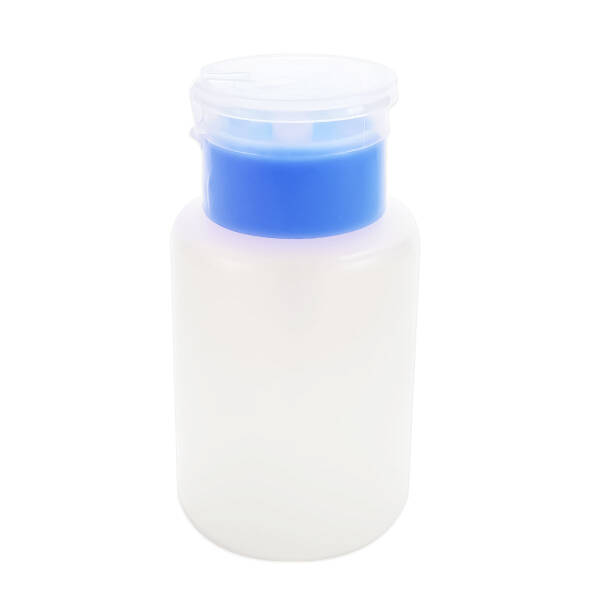 Plastikowa butelka z pompką niebieska