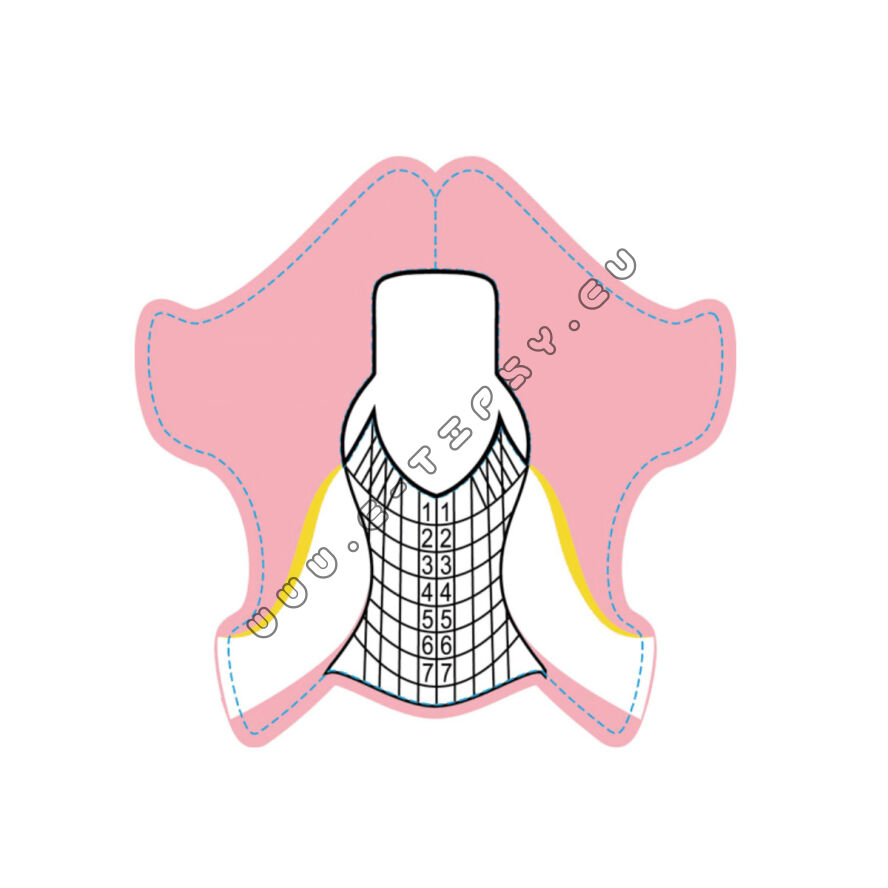 Szablony szerokie nowy light pink 500 szt