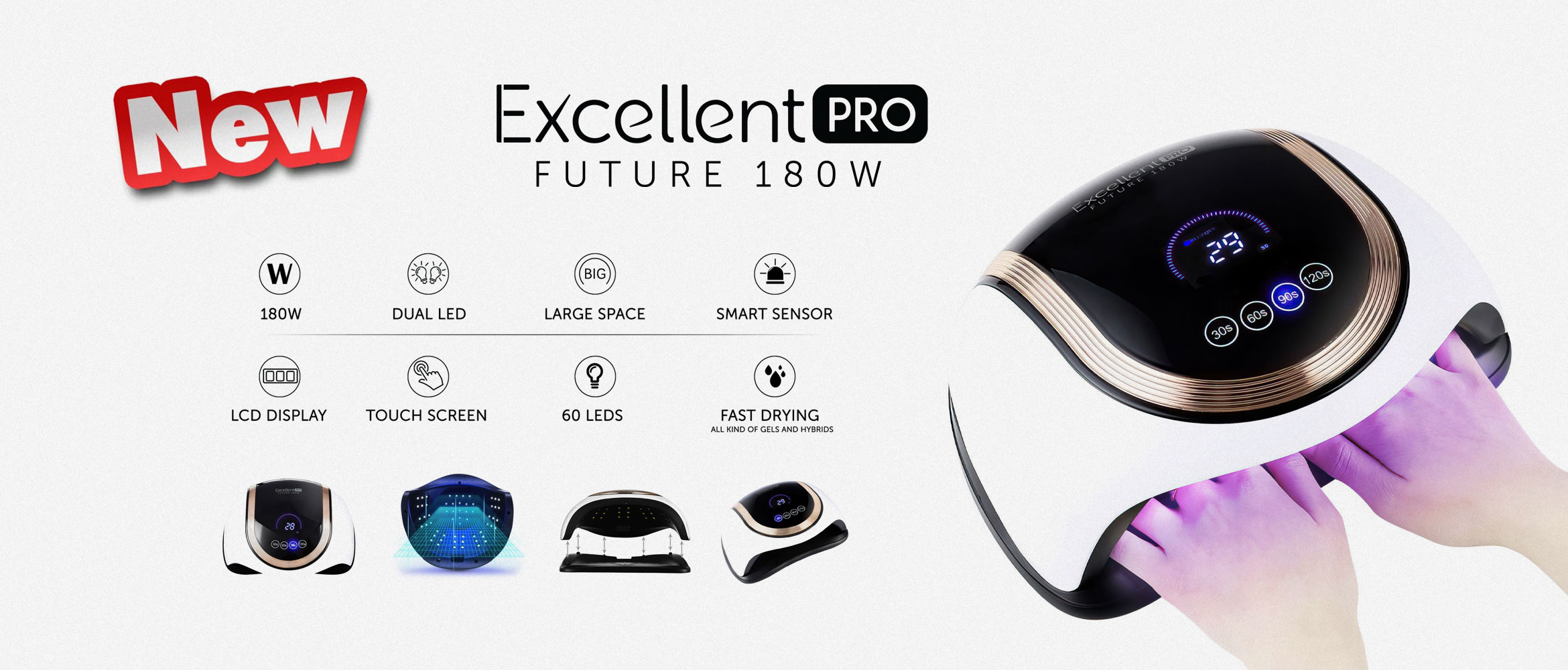 Lampa do paznokci Excellent PRO Future 180W